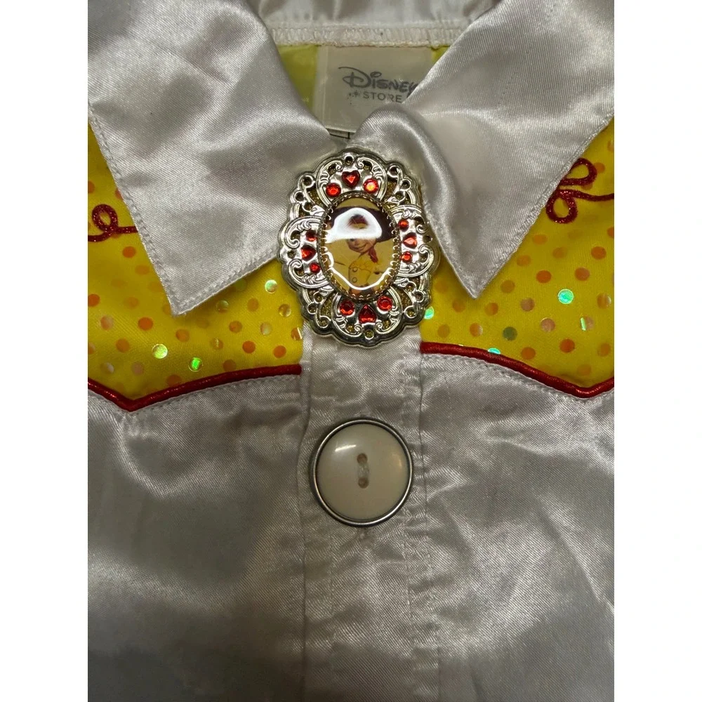 Disney Store Toy Story Jessie Costume Shirt Girls Small 5/6 Yellow White Fringe - Picture 3 of 7
